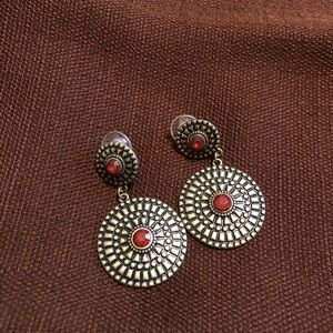 Bronze Ethnic Dangle Earrings